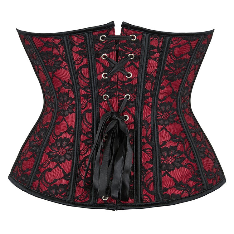 New Black And Red Short Large Size Waist Clip Body Shaping Corset Waistband And Abdominal Control Women'S Corset Delivery - Image 4